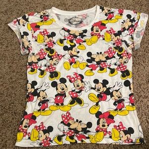Disney Minnie and Mickey short sleeve shirt